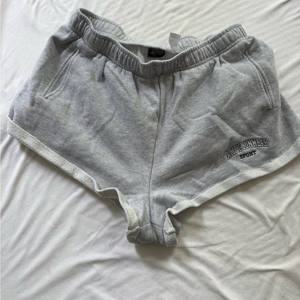 Pacific Sunwear Gray Athletic Shorts with Elastic Waistband